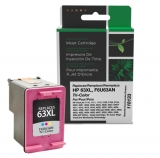 Remanufactured Tri-Color High-Yield Ink, Replacement For HP 63XL (F6U63AN), 330 Page Yield, 118133